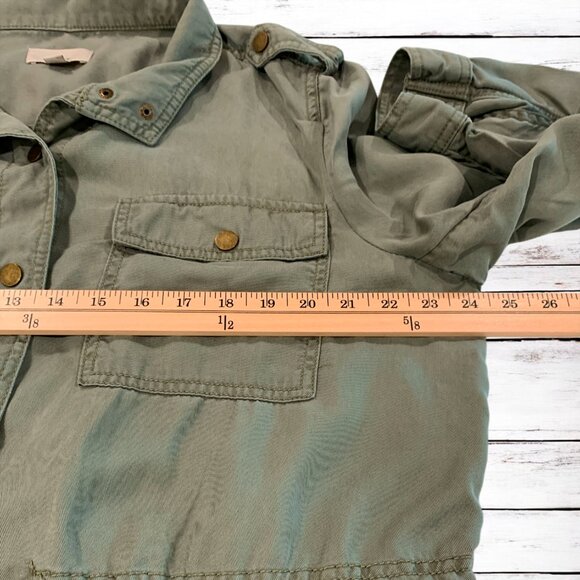 LOFT Army Green Military Style Jacket Women's Size XL - Picture 7 of 9